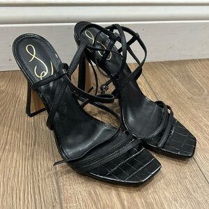 Elegant Black Strappy Heels